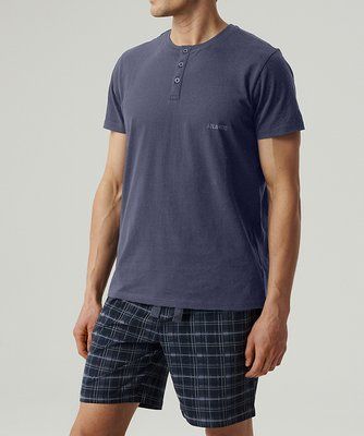 Пижама мужская NMP-380 (футболка, шорты) nmp-380-futbolka-shorty/denim/temno-synii фото