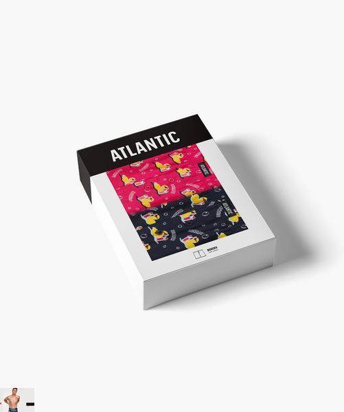 Боксеры мужские Atlantic 2MBH-007 (2 шт) 2mbh-007-2-sht-temno-synoho-rozhevoho-koloriv фото