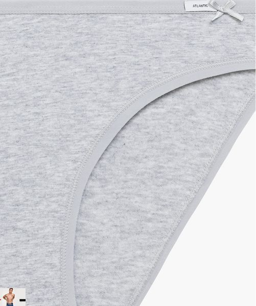 Трусы-бикини Женские Atlantic 3CLP-001 (3 шт) 3clp-001-3-sht-bez-white-grey-s фото