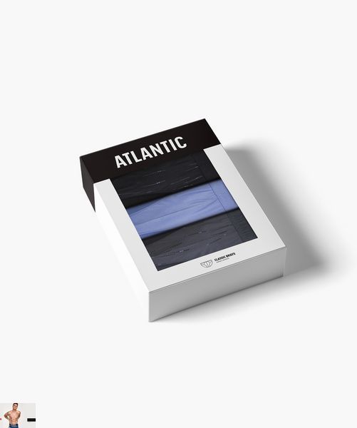 Брифы мужские Atlantic Спорт 3MP-193 (3 шт) 3mp-193-3-sht/-chornyi/hrafitovyi/svitlyi-denim фото