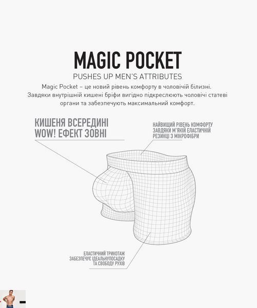 Мужские боксеры Atlantic MH-1200 "Magic Pocket" (1 шт) mh-1200-magic-pocket-1-sht-red-s фото