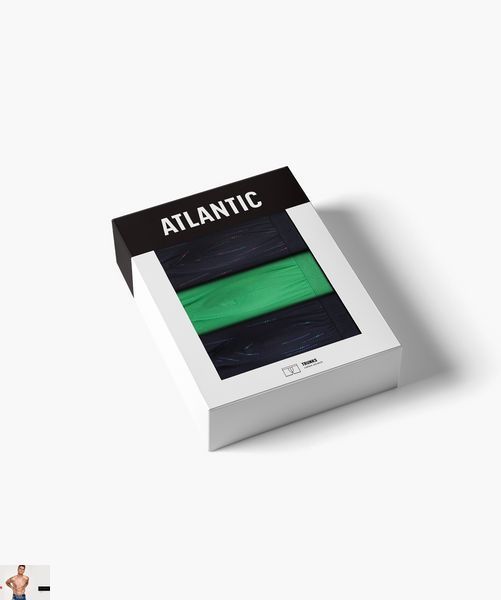 Мужские боксеры Atlantic 3MH-210 (3 шт) 3mh-210-3-sht-nigthblue-green фото