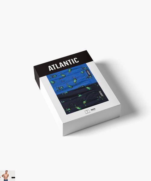 Боксери  чоловічі  Atlantic 2MBH-006 (2 шт) 2mbh-006-2-sht-temno-synoho-temno-blakytnoho-koloriv фото